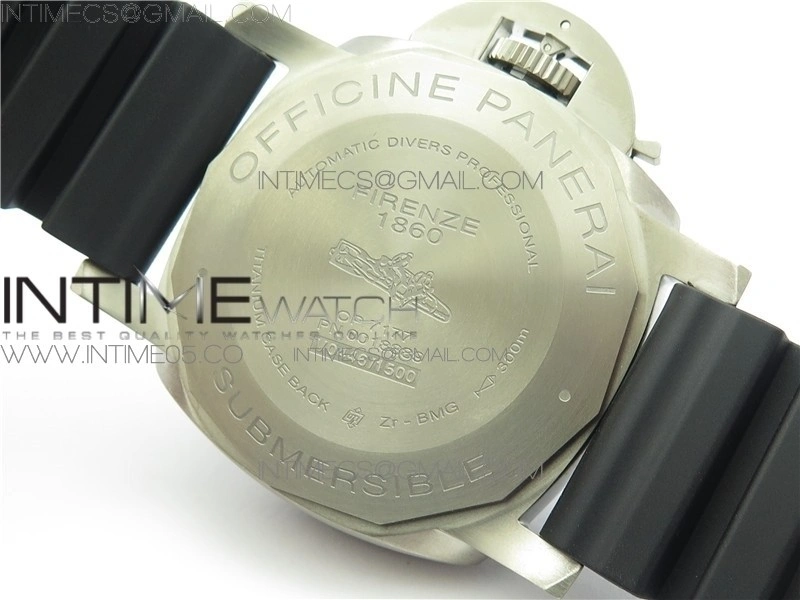 PAM799 Titanium VSF Best Edition Carbotech Bezel Black Dial on Rubber Strap P.9010 Clone